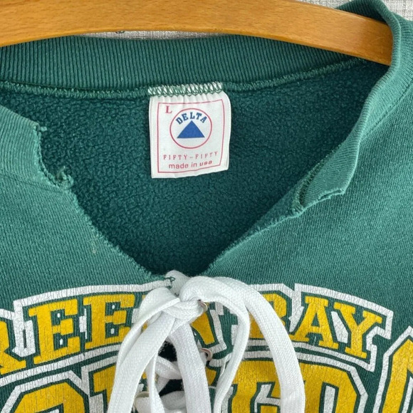 VTG Green Bay Packers Altered Sweatshirt Womens L 4132 - Picture 3 of 10
